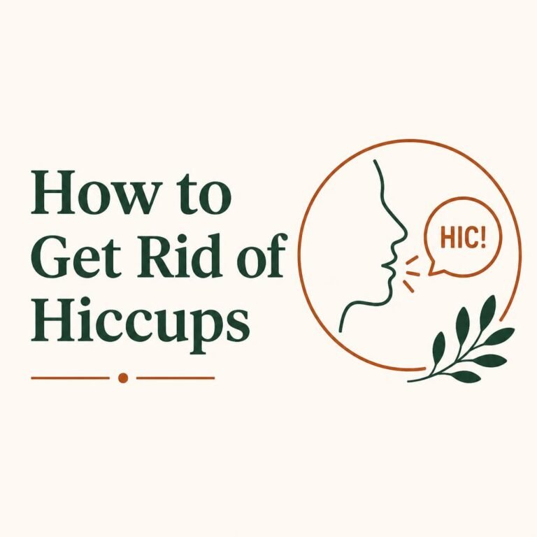 Home remedies for hiccups laid out on a kitchen table including sugar, lemon, and water